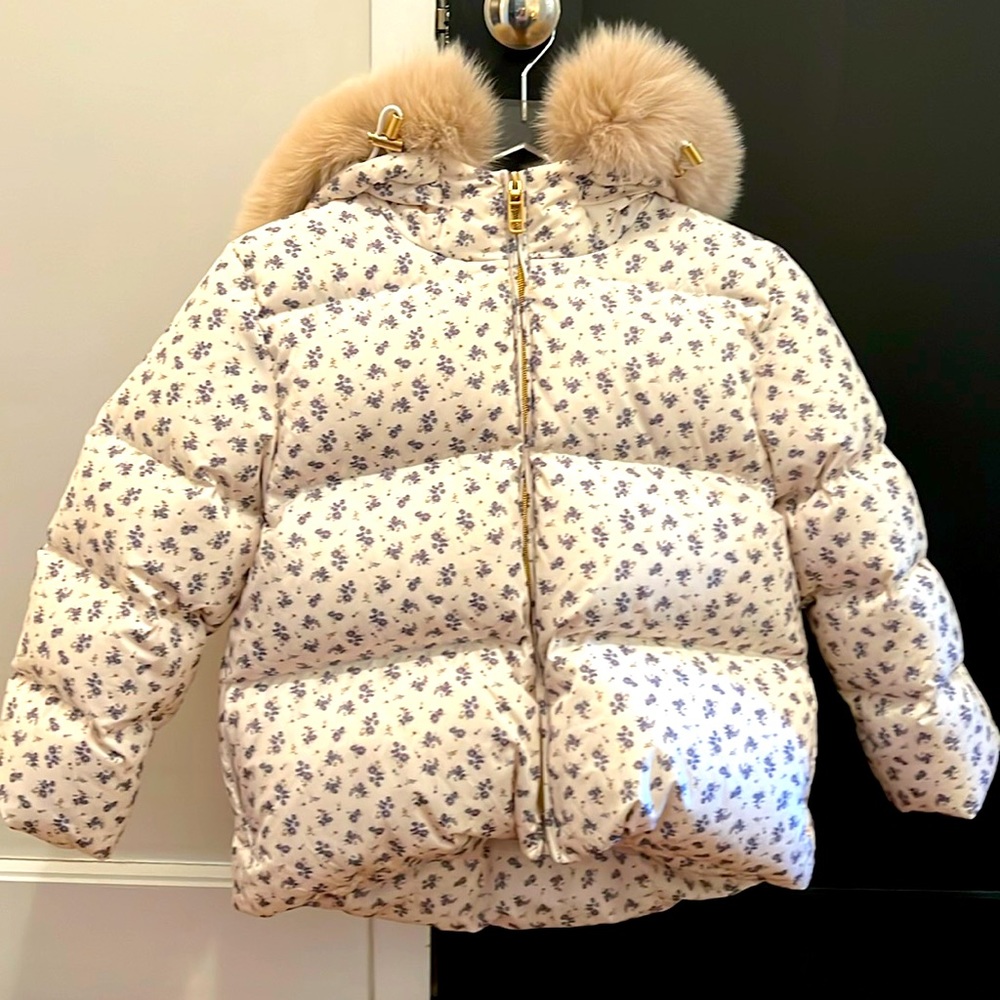 Pample Mousse puffer - goose down & fox fur coat